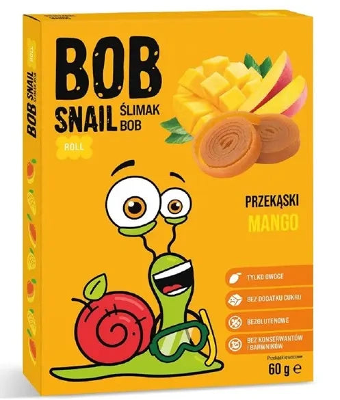 Przekąska bob snail roll mango bezglutenowa 60 g - Bob Snail