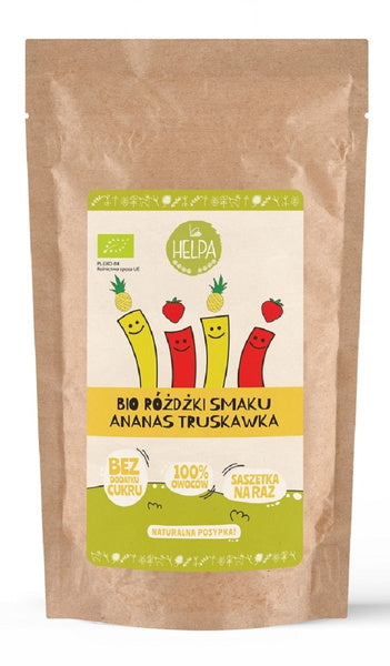 Różdżki smaku mix ananas truskawka liofilizowane owoce 10 szt. 20 g - Helpa (EKO)