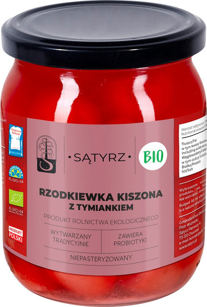 Rzodkiewka kiszona z tymiankiem 500 g (250 g) - Sątyrz (EKO)