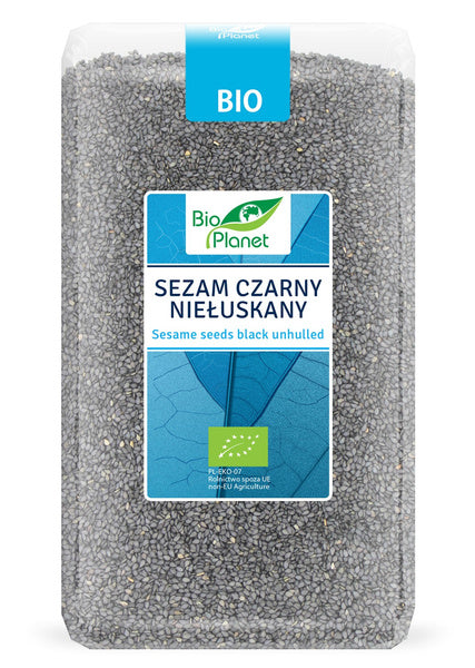 Sezam czarny niełuskany 1 kg - Bio Planet (EKO)