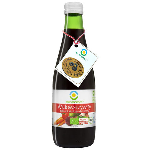 Sok wielowarzywny kiszony NFC bezglutenowy 300 ml - Bio Food (EKO)