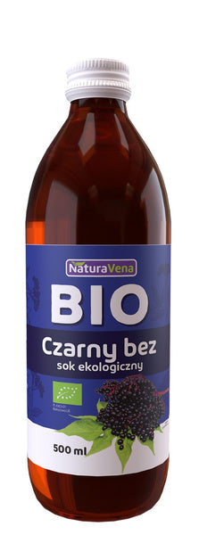 Sok z czarnego bzu 100 % 500 ml - Naturavena (EKO)