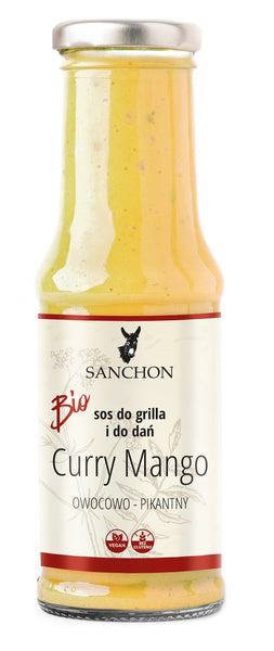 Sos curry mango wegański bezglutenowy 210 ml - Sanchon (EKO)