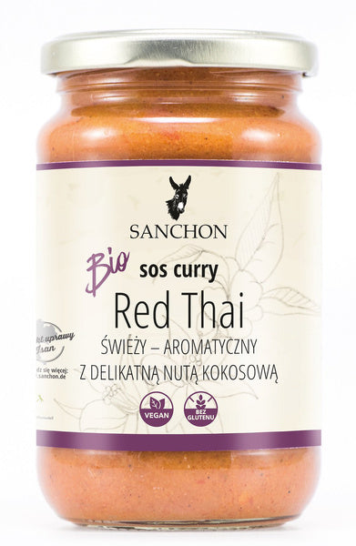 Sos curry red thai wegański bezglutenowy 340 g - Sanchon (EKO)