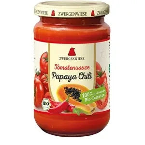 Sos pomidorowy papaya chili pikantny bezglutenowy 350 g - Zwergenwiese (EKO)