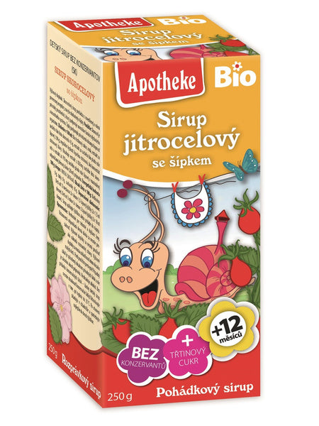 Syrop dla dzieci z babki lancetowatej i dzikiej róży od 1 r. życia 250 g - Apotheke (EKO)
