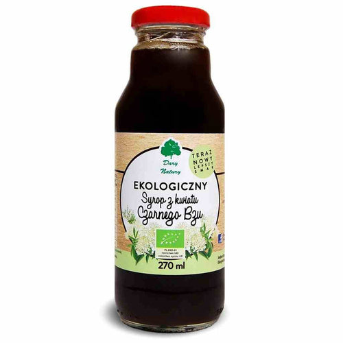 Syrop z kwiatów czarnego bzu 270 ml - Dary Natury (EKO)