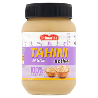Tahini jasne active pasta sezamowa bezglutenowe 460 g - Primavika