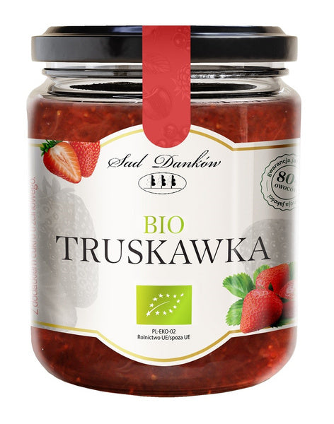 Truskawka 80 % z cukrem trzcinowym 270 g - Sad Danków (EKO)