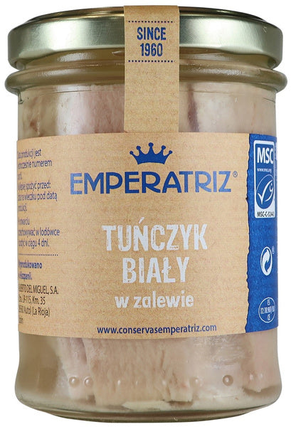 Tuńczyk biały filety MSC w sosie własnym 200 g (140 g) - Emperatriz