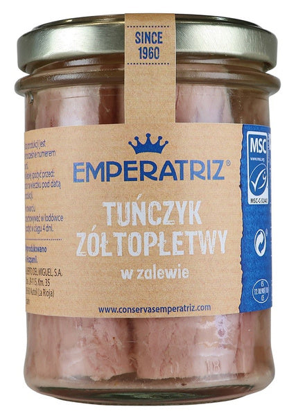 Tuńczyk żółtopłetwy MSC w sosie własnym 200 g (140 g) - Emperatiz