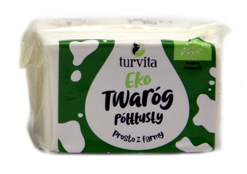 Twaróg półtłusty (ok. 0,25 kg) kostka - Turvita (EKO)