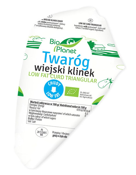 Twaróg wiejski klinek chudy (ok. 0,25 kg) - Bio Planet (EKO)