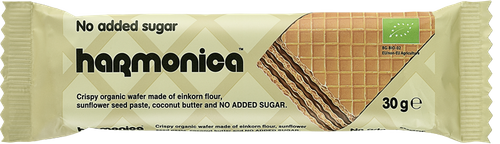 Wafelek z samopszy z kremem mleczno kakaowym niska zawartość cukru 30 g - Harmonica (EKO)