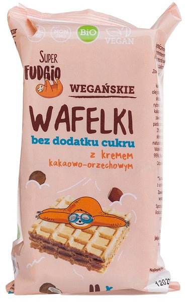 Wafelki z kremem kakaowo orzechowym bez dodatku cukru 4 szt. 120 g - Me Gusto (EKO)