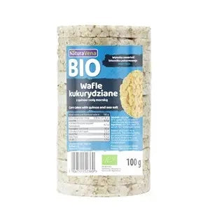 Wafle kukurydziane z quinoa i solą morską 100 g - Naturavena (EKO)