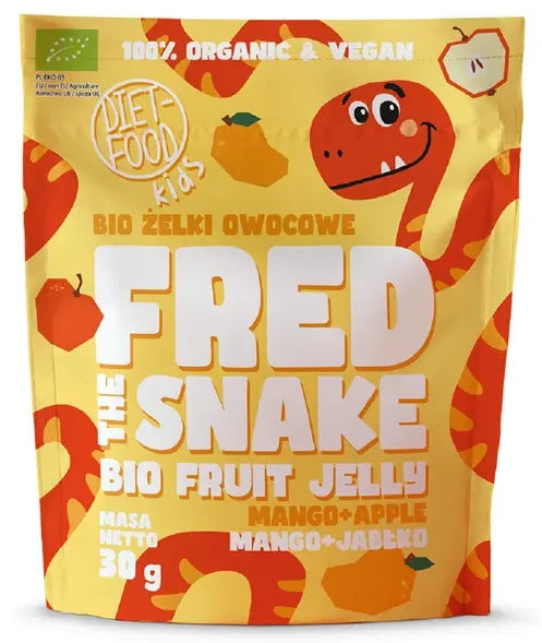 Wegańskie żelki bez żelatyny mango jabłko 30 g - DIET-FOOD (EKO)