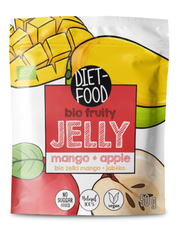 Wegańskie żelki bez żelatyny mango jabłko 50 g - DIET-FOOD (EKO)