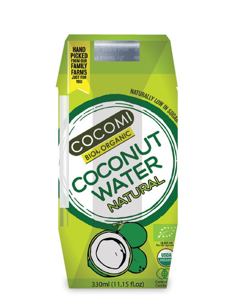 Woda kokosowa naturalna ze słomką 330 ml - Cocomi (EKO)