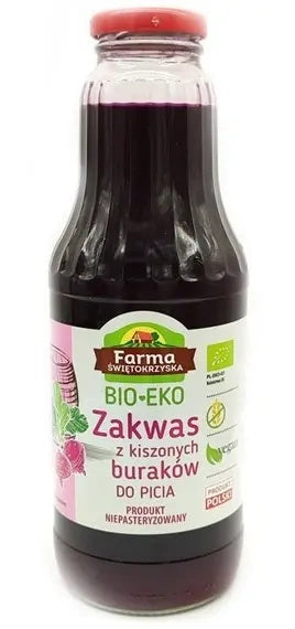Zakwas z kiszonych buraków niepasteryzowany bezglutenowy 700 ml - Farma Świętokrzyska (EKO)