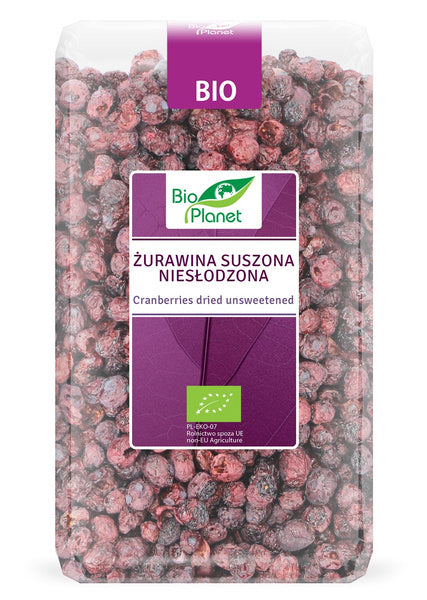 Żurawina suszona niesłodzona 150 g - Bio Planet (EKO)